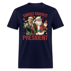 Santa's Favorite President shirt President Trump Christmas T-shirt size S-6XL - navy