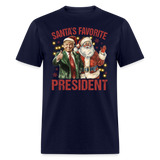 Santa's Favorite President shirt President Trump Christmas T-shirt size S-6XL - navy