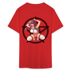Anime Bondage BDSM shirt Manga Anime Waifu japanese Girl Ahegao T-Shirt - red