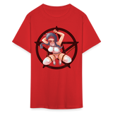 Anime Bondage BDSM shirt Manga Anime Waifu japanese Girl Ahegao T-Shirt - red