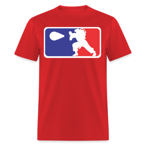Classic Arcade shirt Video Game Retro Gamer Kung Fu Fighter Martial Arts T-Shirt - red