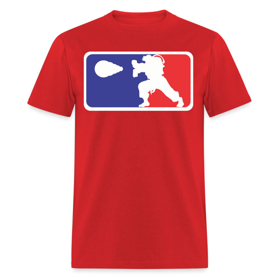 Classic Arcade shirt Video Game Retro Gamer Kung Fu Fighter Martial Arts T-Shirt - red