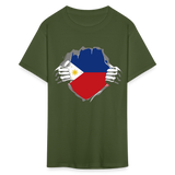 Philippines Flag shirt Filipino T-Shirt Rips Open size S-6XL - military green
