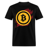 Bitcoin T-Shirt Crypto Currency Traders Gold Coin Black Shirt - black