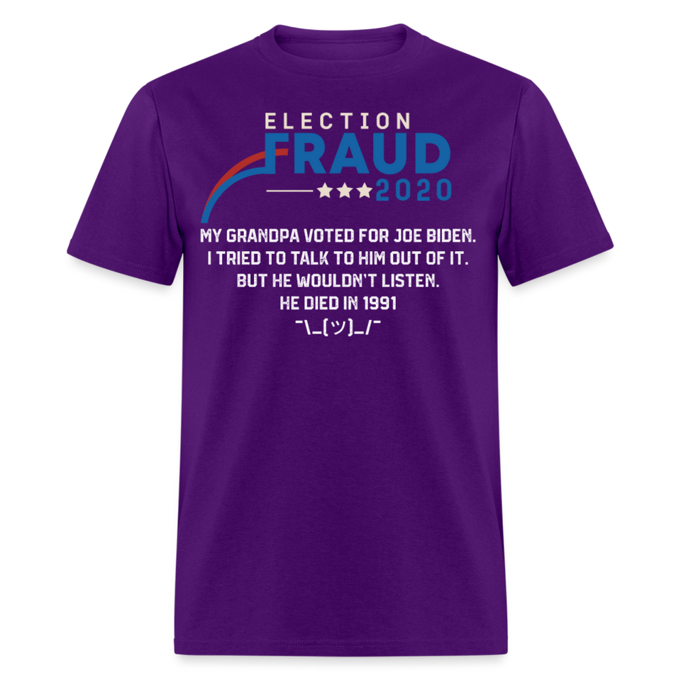 Fraud of 2020 shirt - Election Voter Fraud Biden Trump Funny T-Shirt Size S-6XL - purple