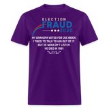 Fraud of 2020 shirt - Election Voter Fraud Biden Trump Funny T-Shirt Size S-6XL - purple