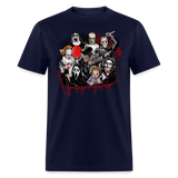 HORROR FRIENDS T-shirt Scary Movie Characters Halloween Adult Tee New - navy