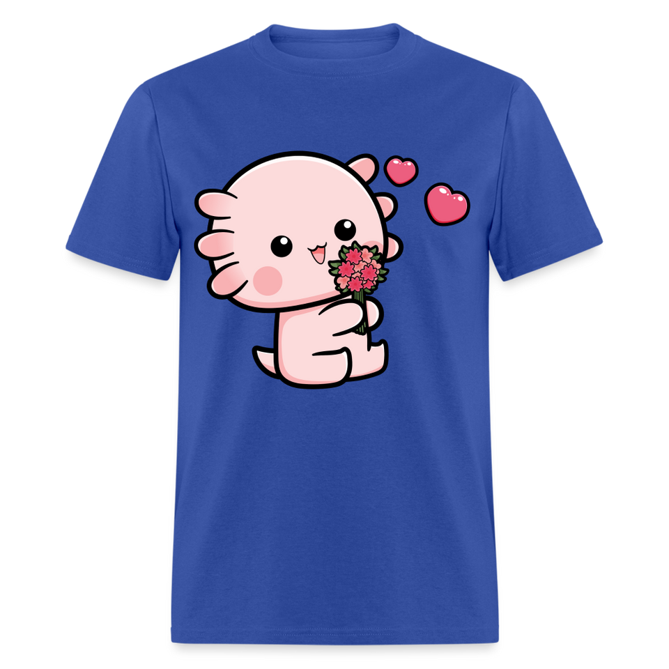 Cute Axolotl Lover Shirt Kawaii Pastel Goth Japan Anime Comic Lovely T-Shirt - royal blue