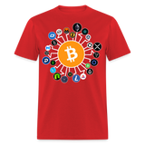 Bitcoin shirt BTC ETH LTC XMR Hodlers Decentralized Crypto Altcoin T-Shirt S-6XL - red