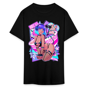 Pretty Anime Cute Demon shirt Sexy Devil Girl Ahegao Hentai Ecchi T-Shirt - black