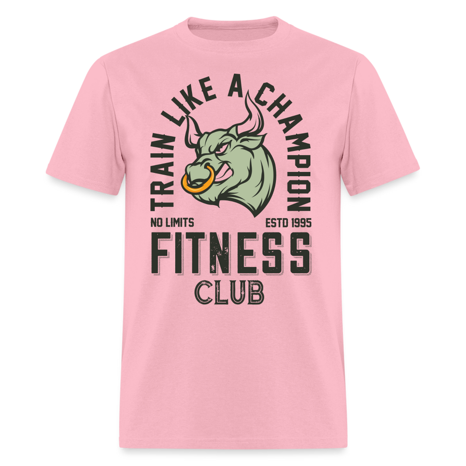 Train like a champion shirt Motivational Gym Fitness T-Shirt size S-6XL - pink