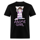 Kawaii Anime Girl Kawaii Clothes Cute Girl With Kitty Ears T-Shirt - black