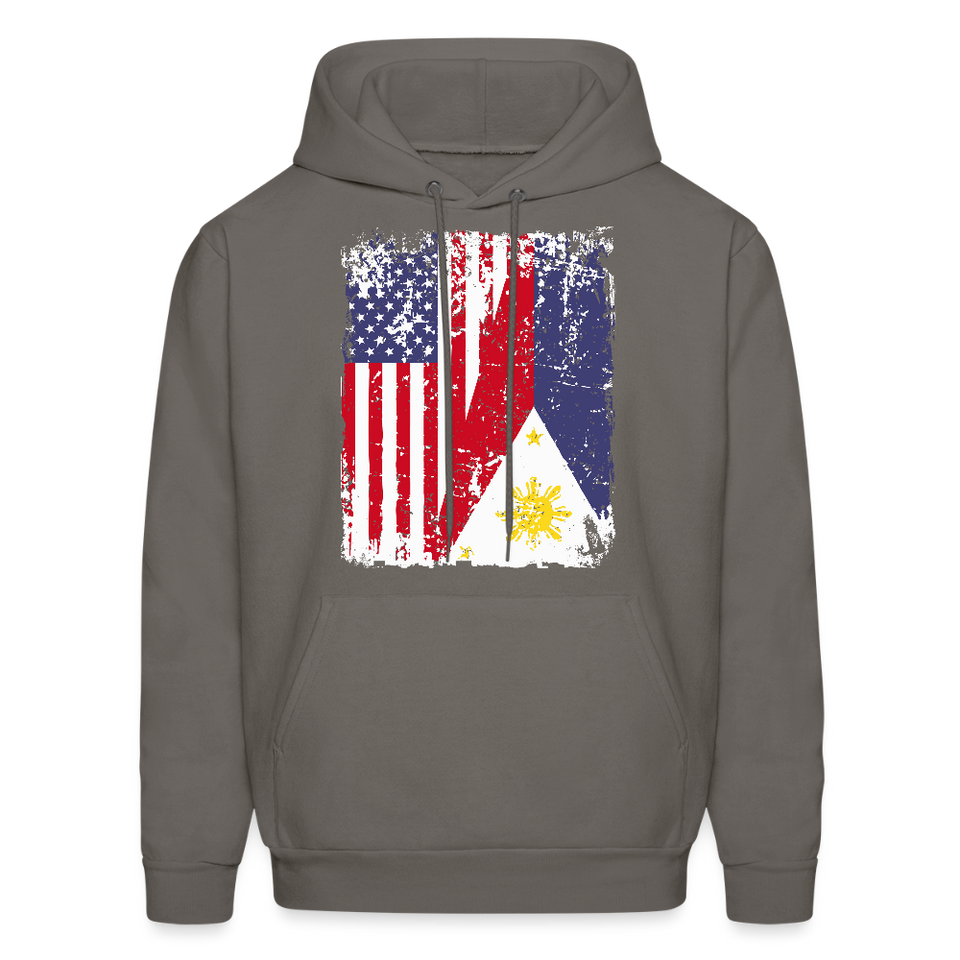 Pinoy USA shirt I Love Filipino American Flag Proud Gift Unisex Hoodie - asphalt gray
