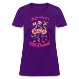 I'm Dreaming of a Pink Christmas Shirt Flamingo Bird Women's T-Shirt - purple