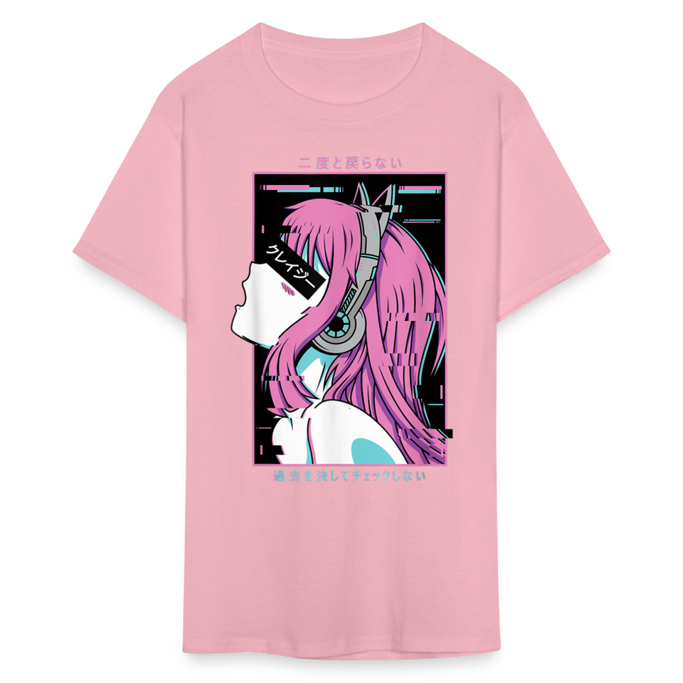 Sexy Ecchi Girl shirt Vaporwave Crazy Waifu Lewd Anime Girl T-Shirt Size S-6XL - pink