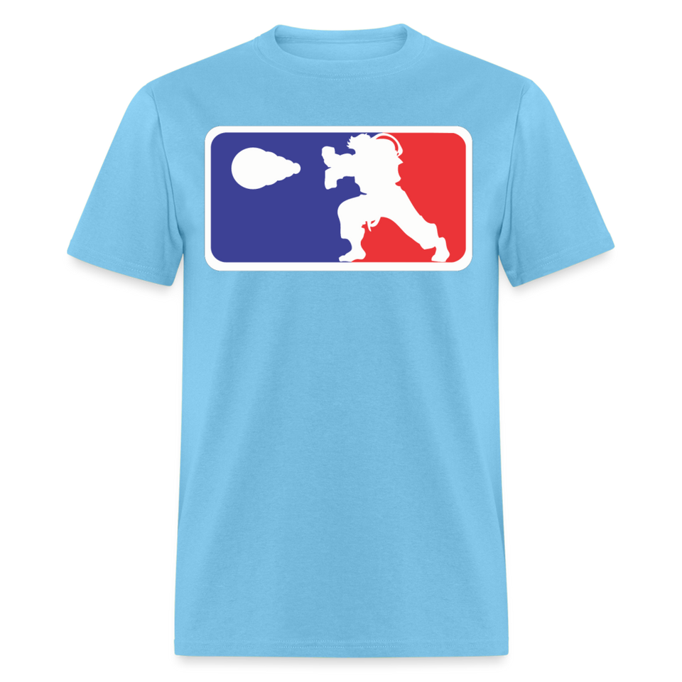 Classic Arcade shirt Video Game Retro Gamer Kung Fu Fighter Martial Arts T-Shirt - aquatic blue