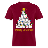 Funny Merry Quarantine Christmas Toilet Paper shirt Xmas Family T-Shirt - burgundy