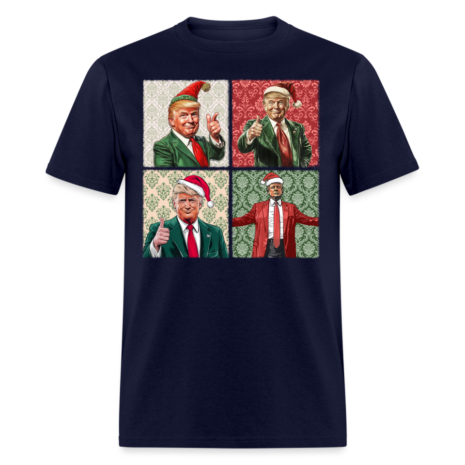 Christmas Trump shirt I'll be home for Christmas 45 47 2024 T-shirt size S-6XL - navy