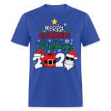 Merry Quarantine Christmas 2024 shirt Santa with face mask T-Shirt size S-6XL - royal blue