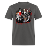 HORROR FRIENDS T-shirt Scary Movie Characters Halloween Adult Tee New - charcoal