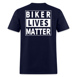 Biker Lives Matter Shirt Motorcycle Biker Rider t shirt S-6XL [Back Print Only] - navy