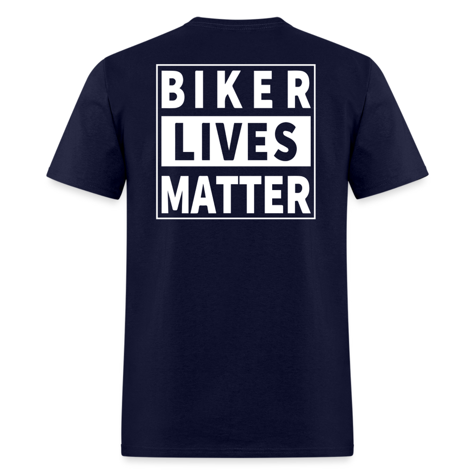 Biker Lives Matter Shirt Motorcycle Biker Rider t shirt S-6XL [Back Print Only] - navy