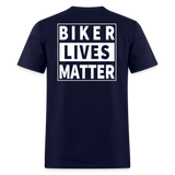 Biker Lives Matter Shirt Motorcycle Biker Rider t shirt S-6XL [Back Print Only] - navy