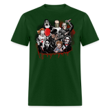 HORROR FRIENDS T-shirt Scary Movie Characters Halloween Adult Tee New - forest green