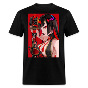 Anime Sexy Ecchi Girl shirt Samurai Waifu Japanese Aesthetic Otaku Kawaii TShirt - black