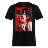 Anime Sexy Ecchi Girl shirt Samurai Waifu Japanese Aesthetic Otaku Kawaii TShirt - black