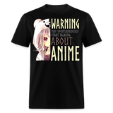 Warning May Spontaneously Start Talking About Anime shirt Funny Cute T-Shirt - black