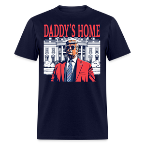 Daddys Home White House Trump 2024 T-Shirt size S-6XL - navy