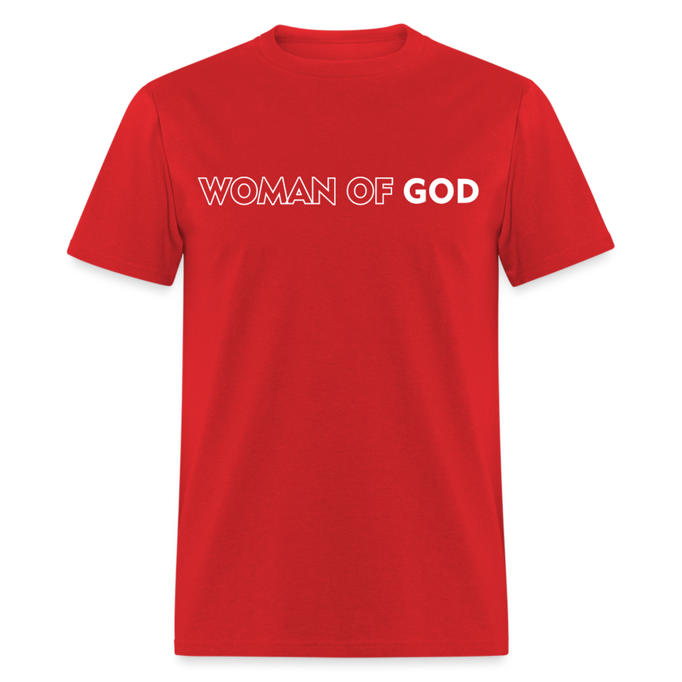 Woman of God shirt Catholic Religious T-Shirt size S-6XL - red