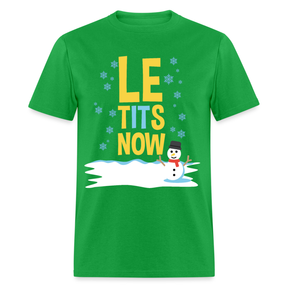 Le tItS now shirt Funny Ugly Christmas Party T shirt Xmas Humor T-shirt S-6XL - bright green