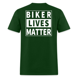 Biker Lives Matter Shirt Motorcycle Biker Rider t shirt S-6XL [Back Print Only] - forest green