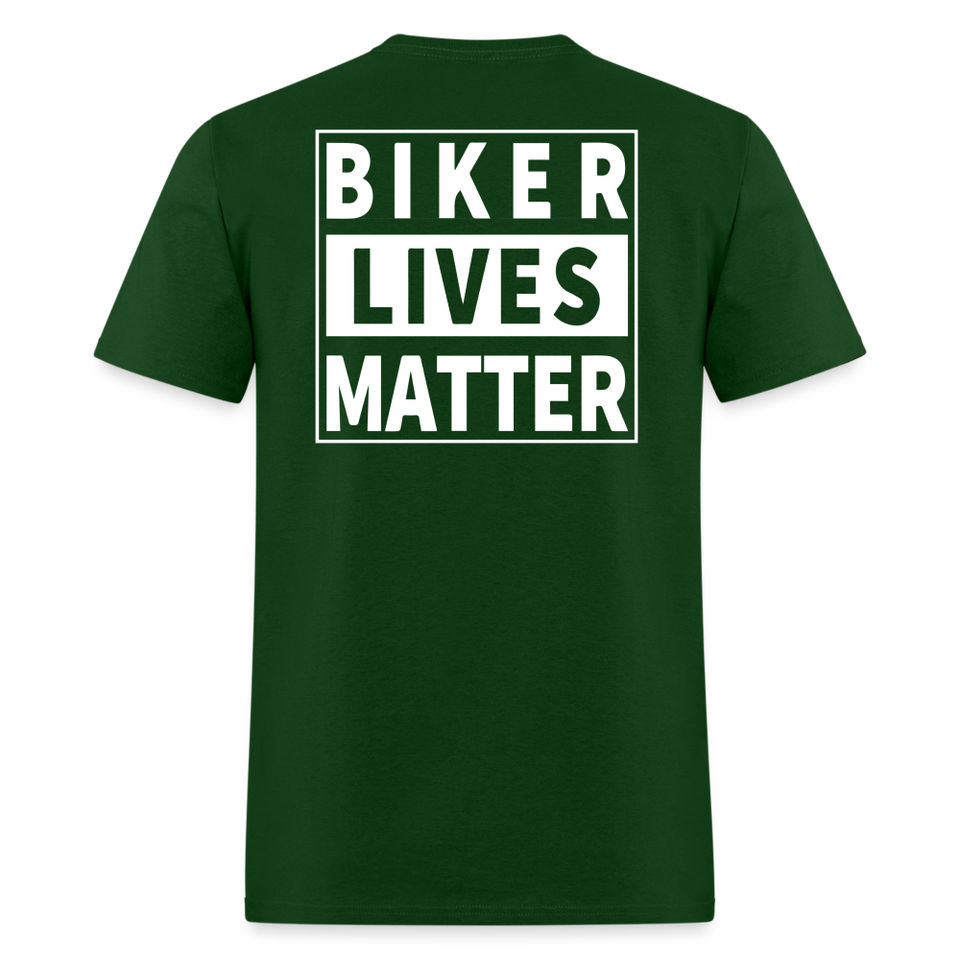 Biker Lives Matter Shirt Motorcycle Biker Rider t shirt S-6XL [Back Print Only] - forest green