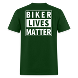 Biker Lives Matter Shirt Motorcycle Biker Rider t shirt S-6XL [Back Print Only] - forest green