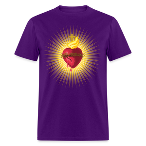The Sacred Heart of Jesus Christ Shirt Religious Catholic T-shirt Size S-6XL - purple