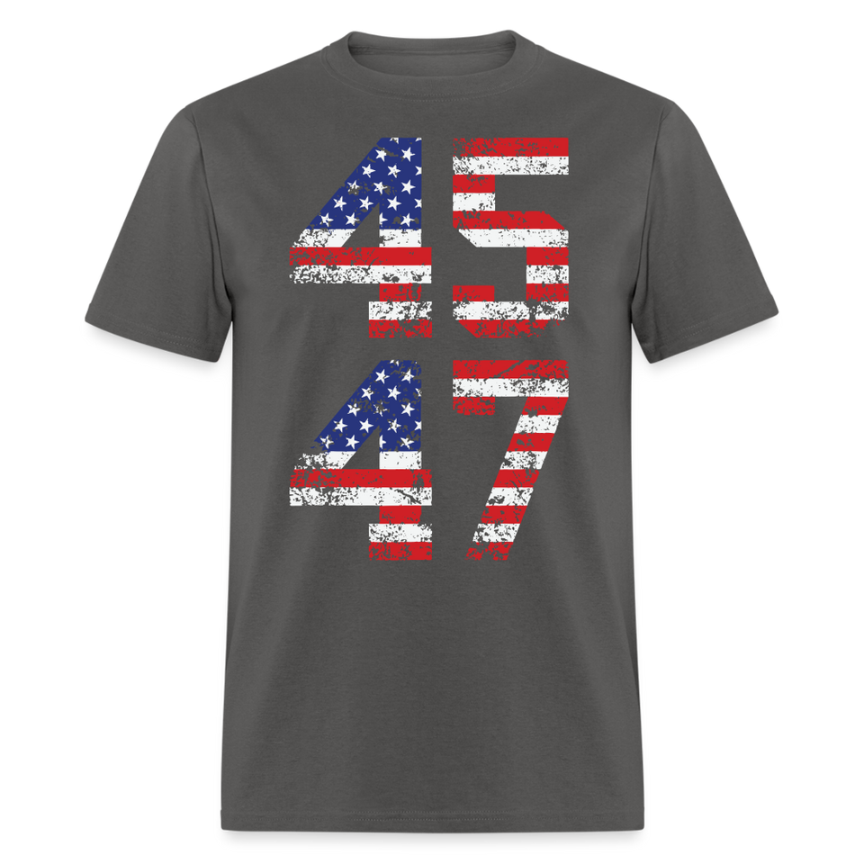 President Donald Trump 45 47 2024 shirt Vintage USA Flag Pro Trump Tee Gifts - charcoal