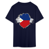 Philippines Flag shirt Filipino T-Shirt Rips Open size S-6XL - navy