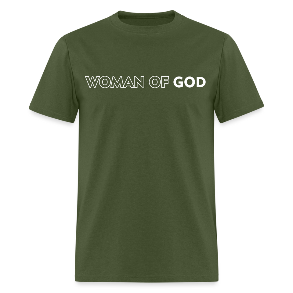Woman of God shirt Catholic Religious T-Shirt size S-6XL - military green