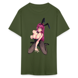 Perfect Pretty Playgirl Anime shirt Bunny Sexy Girl Ahegao Hentai Ecchi T-Shirt - military green