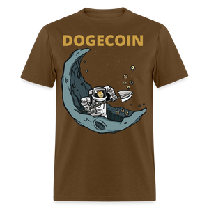 Dogecoin To the Moon Miner shirt Doge Mining HODL Crypto T-Shirt Size S-6XL - brown