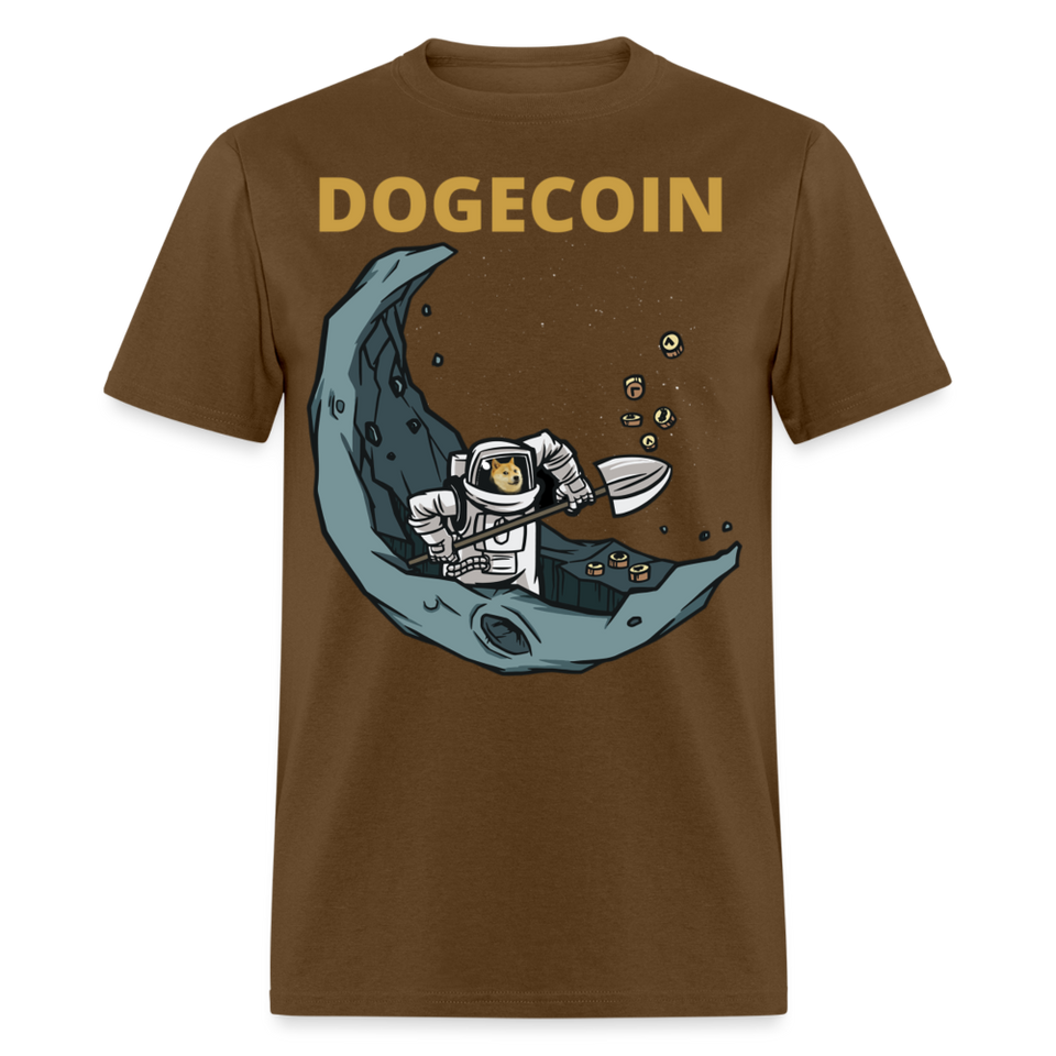 Dogecoin To the Moon Miner shirt Doge Mining HODL Crypto T-Shirt Size S-6XL - brown