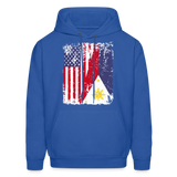 Pinoy USA shirt I Love Filipino American Flag Proud Gift Unisex Hoodie - royal blue