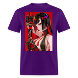 Anime Sexy Ecchi Girl shirt Samurai Waifu Japanese Aesthetic Otaku Kawaii TShirt - purple
