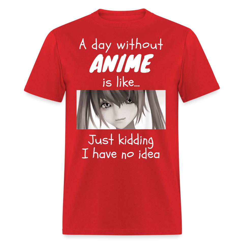 Anime Girls Women Funny Anime Outfits Cosplay Anime Humor T-Shirt - red