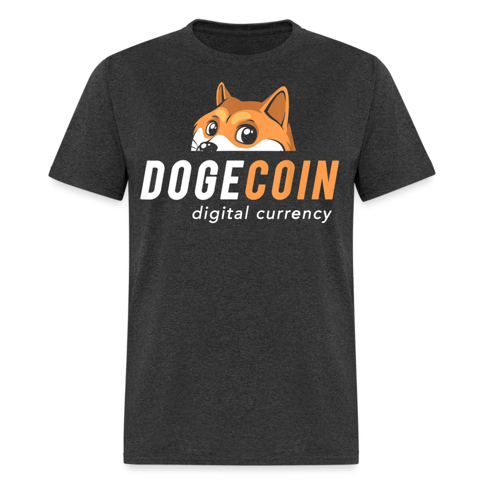 Dogecoin T Shirt Tee Wallstreetbets Doge Coin Crypto Bitcoin T-Shirt Size S-6XL - heather black