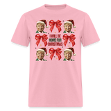 I will be home for Christmas shirt Trump Ugly Christmas T-shirt size S-6XL - pink