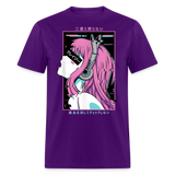 Sexy Ecchi Girl shirt Vaporwave Crazy Waifu Lewd Anime Girl T-Shirt Size S-6XL - purple